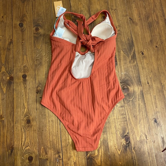 Kona Sol size small 4-6 orange one piece swimsuit - Picture 2 of 6